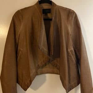 Blue pepper faux leather jacket